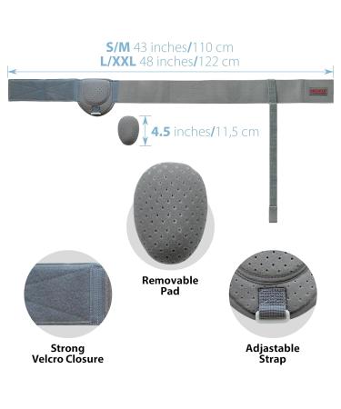 Ortonyx Inguinal Groin Hernia Belt for Men and Women - Removable Compression Pad - Adjustable Waist Strap - Left/Right Side Support Truss - Gray L/XXL - Buy Online on GoSupps.com