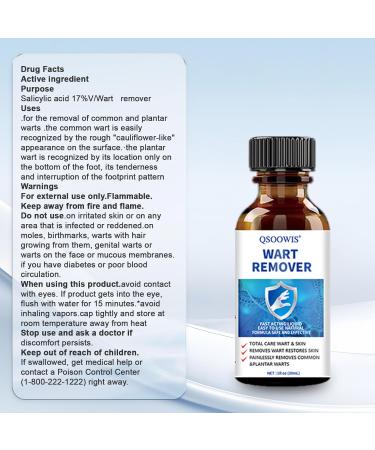 QSOOWIS Wart Remover Skin Tag Remover for Warts Plantar Wart - 1 Fl Oz - Buy Online on GoSupps.com