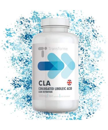 CLA 1000mg 360 Capsules CLA in Cold Pressed Safflower Oil Softgels Best Absorption & Potency Gluten Free by Transforme - Buy Online on GoSupps.com
