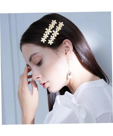 Hair Barrettes For Women Flower Hair Clips for Women 2Pcs Sparkly Hair Barrettes 2.6x0.7in Hair Pin Electroplated Decorative Hair Accessories for Wedding Party Dancing - Buy Online on GoSupps.com