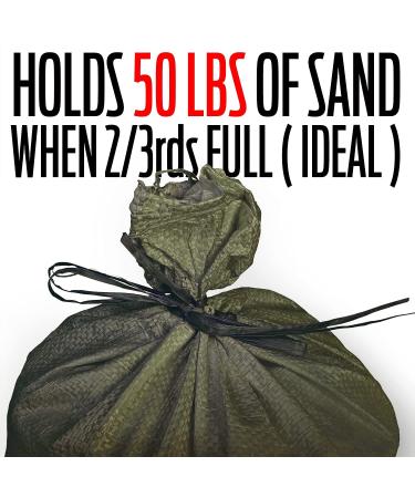 Empty Military Green Sandbags with Ties | 14x26 Woven Polypropylene | Hurricane Flood Protection | Various Bundles Available - Buy Online on GoSupps.com