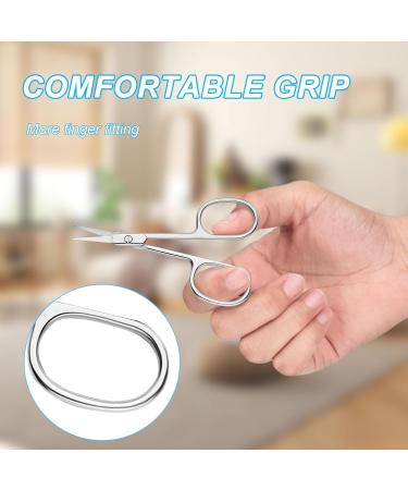 Nail Scissors Beauty Scissors for Eyebrow Moustache Nose Hair Sharp Nail Scissor for Toenails Stainless Steel Curved Cuticle Scissor for Hair Trimming Beauty Grooming Thick Toenails Women Men - Buy Online on GoSupps.com