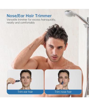 Seesoon Nose Hair Trimmer for Men - 2024 Painless Ear Hair Trimmer IPX7 Waterproof USB Rechargeable Dual Edge Blades Easy Cleaning - Smooth & Efficient Grooming - Buy Online on GoSupps.com