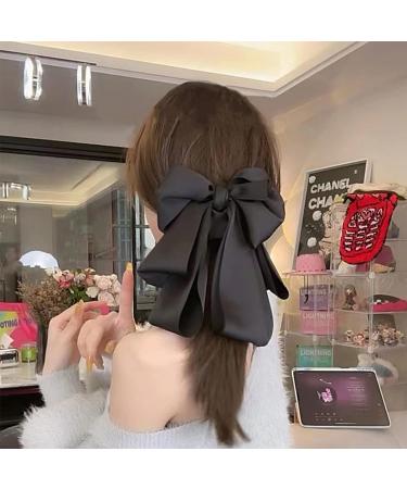Large Satin Hair Bow Claw Clip for Women & Girls - French Barrette Bowknot Hairpin - Buy Online on GoSupps.com