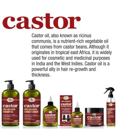 Difeel 99% Natural Premium Pro-Growth Castor Hair Oil 8 oz. - Promotes Healthy Hair Growth - Buy Online on GoSupps.com