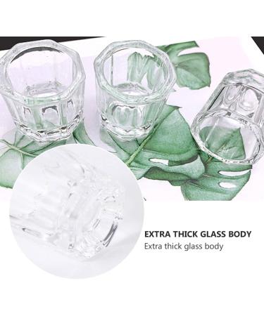 Minkissy 2Pcs Acrylic Nail Glass Bowl Set | Clear Dappen Dish for Nail Art | Manicure & Acrylic Powder Cup - Buy Online on GoSupps.com