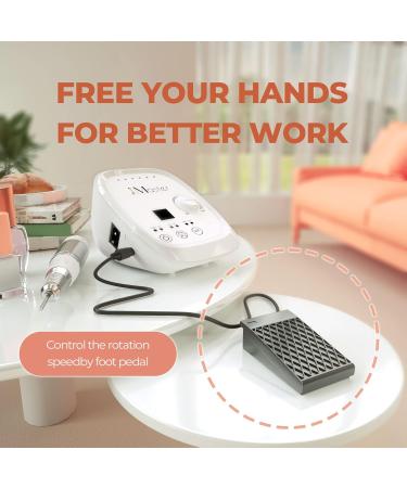 JCMaster Profi Nail Miller - 35 000 RPM Electric Nail File with Foot Pedal & 6 Bits for Gel/Acrylic Nails - Perfect for Home Nail Studios - Buy Online on GoSupps.com