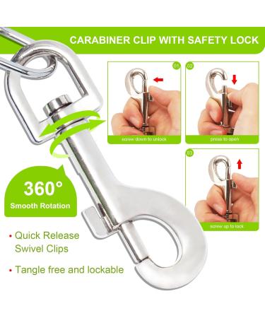 Yard Leash for Dogs - Shock Absorbing 15m Tie Out Cable | Durable Outdoor Leash in Green - Buy Online on GoSupps.com