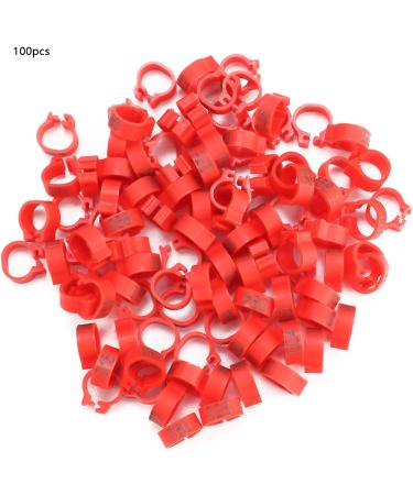 Yosoo Health Gear Pigeons Leg Bands Bird Leg Rings 100PCS 8MM 001-100 Numbered Plastic Letter Pigeons Bird Leg Bands Rings(red) - Buy Online on GoSupps.com