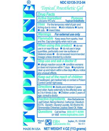 Numbing Cream 4% Lidocaine Gel - 4 Oz Topical Anesthetic for Pain Relief | Made in USA | Fast International Shipping - Buy Online on GoSupps.com