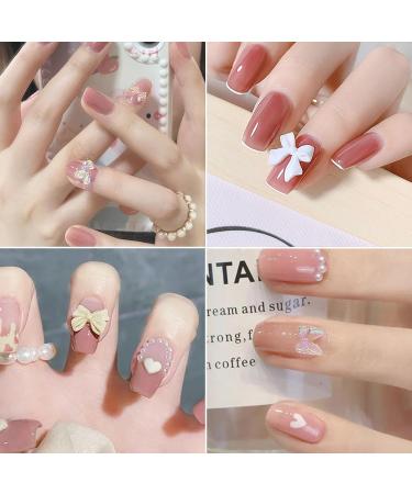 3D Nail Charms 2 Boxes Multi-Shape Aurora Bow Butterfly Flower Nail Art Charms Nail Pearls Rhinestone Caviar Beads Crystal Nail Gems for Nail Art Decoration DIY Crafts (A) - Buy Online on GoSupps.com