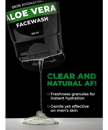 Beardo Skin Hydrating Aloe Vera Facewash for Men | Sulphate & Paraben Free Deep Cleansing Face Wash | Ultra Moisturising 3.33 oz - Buy Online on GoSupps.com