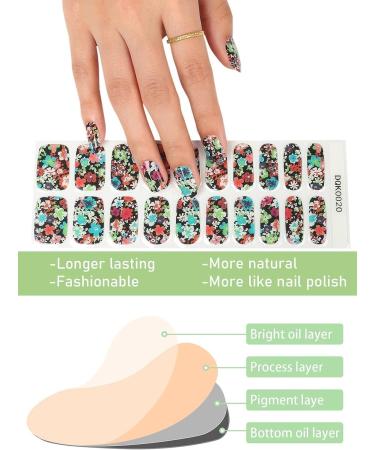Kalolary Gel Nail Polish Strips Nail Gel Art Sticker Waterproof Full Nail Wraps Decal Sets with Scissors Nail File and Stick for Women Girls Nail Art Decor (UV/LED Lamp Required)-20 - Buy Online on GoSupps.com