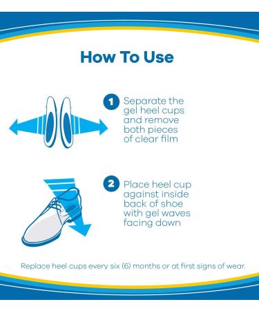 Dr. Scholl's Heel Cups with Massaging Gel - All-Day Shock Absorption for Heel Pain Relief - One Size - Buy Online on GoSupps.com