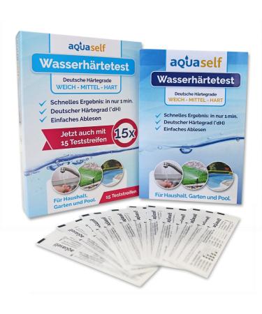 Determine Water Hardness Test Strips ( DH) - 15 Individually Packaged - Made in Germany - Fast & Accurate Results for Soft Medium Hard Water - Buy Online on GoSupps.com