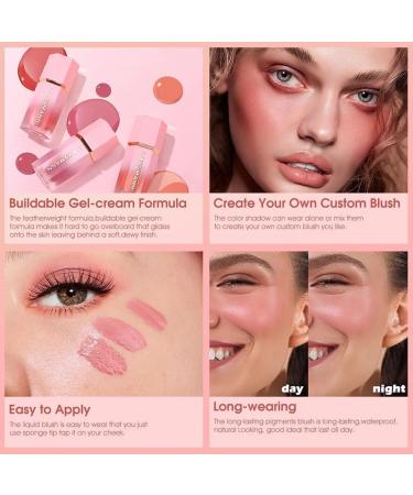 Matte Finish Liquid Blush Waterproof Blusher Soft Cream Makeup (PINK) - Buy Online on GoSupps.com