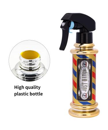 Barber's Pole Style Hair Spray Bottle 6.76 fl oz - Pack of 2 Gold Fine Mist Sprayers for Hair Styling, Hairdressing, Cleaning Solutions, and Plants - Buy Online on GoSupps.com