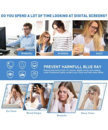 Blue Light Glasses for Women & Men - Computer Gaming & TV Protection (2BC-32 - Buy Online on GoSupps.com
