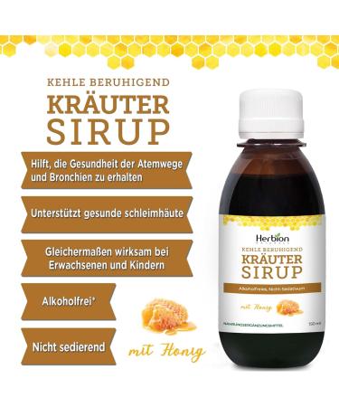 Herbion Naturals Cough Syrup with El Jarabe Para La Tos Con Miel Naturally Soothes the Throat Green Honey 5 fl oz Pack of 2 - Buy Online on GoSupps.com