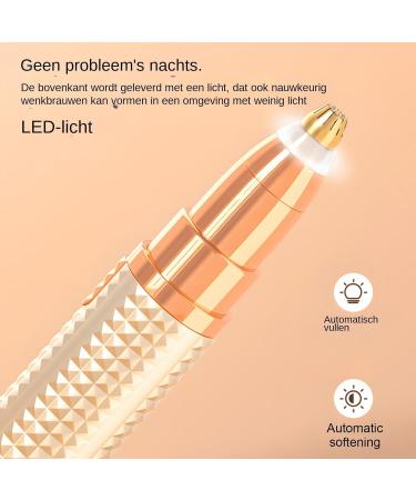 Hair Removal Device Nose Hair Trimmer for Women Safe Electric Shavers Efficient Facial Eyebrow ShaversConvenient Hair Removal Epilators Eyebrow Trimmer for Gold - Buy Online on GoSupps.com