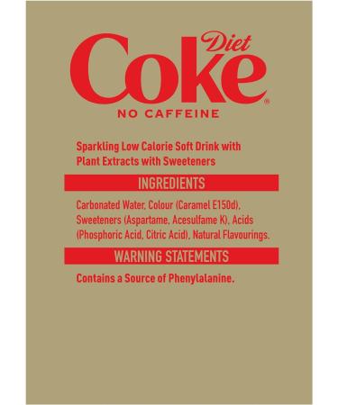 Diet Coke Caffeine Free 8 X 330Ml Single - Buy Online on GoSupps.com