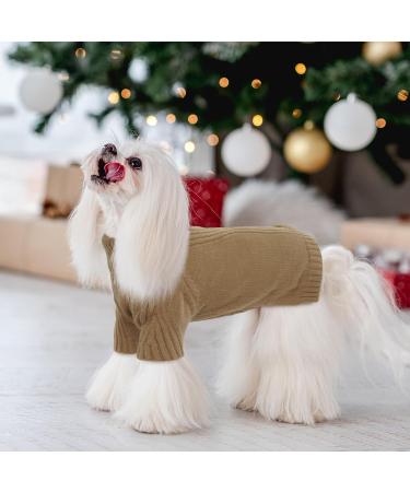 Iecoii Dog Sweater - Warm Turtleneck Winter Clothing for Small Medium & Large Dogs - Perfect for Chihuahuas French Bulldogs & Labradors (XXXX-Large Camel) - Buy Online on GoSupps.com