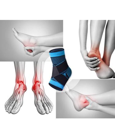 Plantar Fasciitis Compression Sock with Arch Support - Effective Relief for Foot Pain, Swelling, Achilles Tendon, Heel Spurs - Blue - Buy Online on GoSupps.com