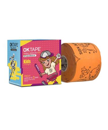OK TAPE Kinesiology Tape Precut - Kids I Shape for Kid&Teenage, 5.9 Inches 32 Strips, Green & Orange / XTreme Y Shape for Football,Swimming, Basketball,Tennis,Gym Workout All Intense Exercise Sports 10 Inches 20 Strips, Black, 1 roll