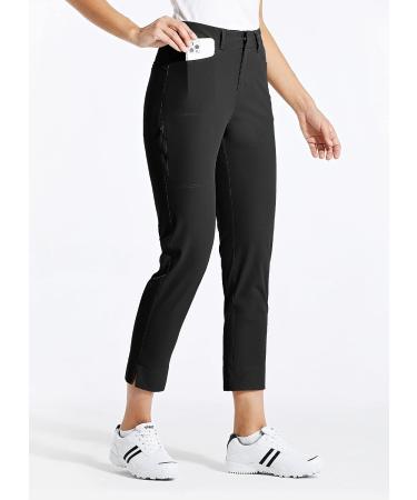 Willit Women's Golf Pants | Stretch Lightweight Hiking & Casual Pants | Quick Dry, Water Resistant | Zipper Pocket | Black XL - Buy Online on GoSupps.com