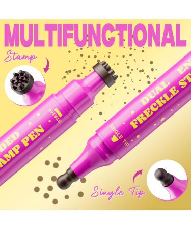 Face Smudge Pen Waterproof 28ml Fake Freckle Stamp Double Makeup Marker for Beauty Halloween Women Daily - Buy Online on GoSupps.com