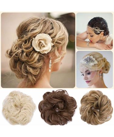 Scrunchy Scrunchie Bun Updo Hairpiece Hair Ribbon Ponytail Extensions Hair Extensions Wavy Curly Messy Hair Bun Donut Hair Chignons Hair Piece Wig Bleach blonde Curly Bleach blonde - Buy Online on GoSupps.com