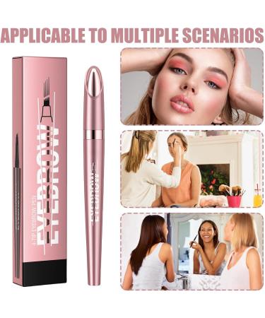 Magic Eyebrow Pencil 2024 New Magic Eyebrow Microblading Pen 4-Tipped 3D Waterproof Microblading Eyebrow Pencil Contouring Pen Natural Long-Lasting Makeup Fine Strok Eye Brow Pencils Dark Brown - Buy Online on GoSupps.com