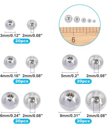 UNICRAFTALE 100pc Stainless Steel Memory Wire End Caps for Jewelry Making - 3/4/5/6/8mm Round Beads - Buy Online on GoSupps.com
