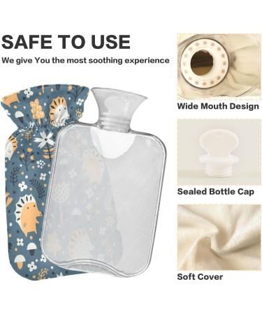 Buy NAANLE Cartoon IGEL Hot Water Bottle - 1L Transparent for Warm & Cold Therapy | Bed & Foot Pain Relief - Buy Online on GoSupps.com