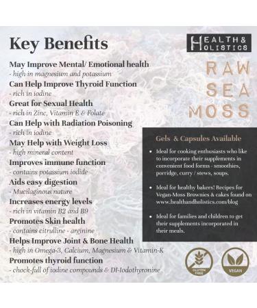 Raw Sea Moss - Purple (St. Lucia - 30g) Organic | Wild Crafted | Non GMO | 92 Minerals - Containing Essential Vitamins and Minerals - Buy Online on GoSupps.com