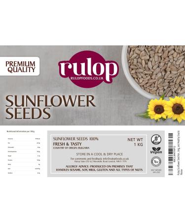 Rulop Sunflower Seed Kernels - 1kg - Naturally Vegan and Gluten Free Approved for Cooking Baking and Healthy Snacks - Buy Online on GoSupps.com