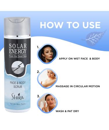 Shira Solar Energy Face & Body Scrub - Dead Sea Mineral Exfoliator for All Skin Types (8oz) - Shop Internationally - Buy Online on GoSupps.com
