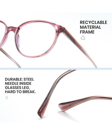 Cyxus Blue Light Filter Glasses for Men & Women | Non-Prescription Fashion Gaming & Computer Safety Glasses - Model 8149 Pink - Buy Online on GoSupps.com