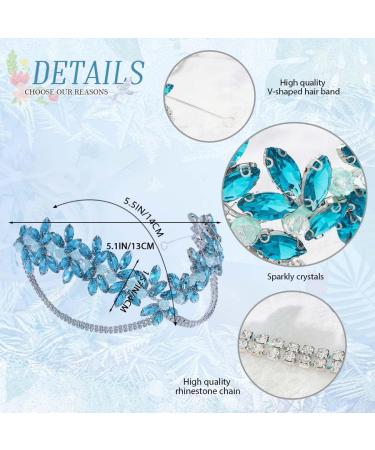 IYOU Snowflakes Fairy Headband Blue Rhinestone Princess Crown Headpiece Crystal Cosplay Christmas Hair Accessories for Women - Buy Online on GoSupps.com