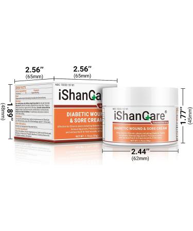 iShanCare Diabetic Wound Ulcer Cream 50g - Natural Healing Ointment for Leg & Foot Ulcers, Bed Sores, Pressure Sores & Skin Ulcers - Buy Online on GoSupps.com