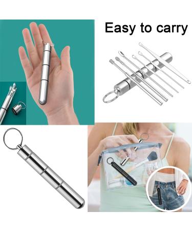 Professional 6-Piece Ear Wax Removal Kit - Stainless Steel Tools for Easy & Portable Ear Cleaning - Reusable Set for Children & Adults (Silver) - Buy Online on GoSupps.com
