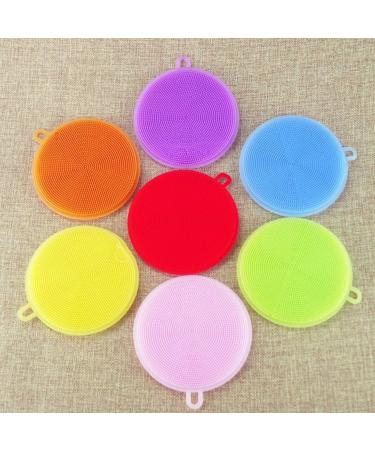 Silicone Kitchen Cleaner of Dish Washing Sponge Vegetable Scrubber Brush Non Stick Oil Sponge Very Practical and Popular Practical Design - Buy Online on GoSupps.com