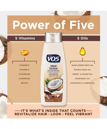 VO5 Moisturizing Shampoo - Island Coconut 12.5 Fl Oz | Vibrant & Beautiful Hair | International Shipping - Buy Online on GoSupps.com