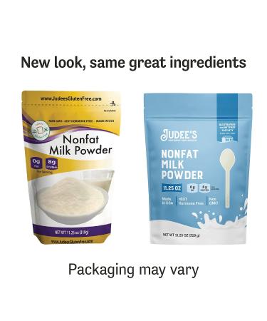 Judees Non-Fat Milk Powder 11.25 oz - Non-GMO, Keto-Friendly, rBST Hormone-Free - Gluten-Free, Nut-Free - Protein & Calcium Source - Made in USA - Buy Online on GoSupps.com