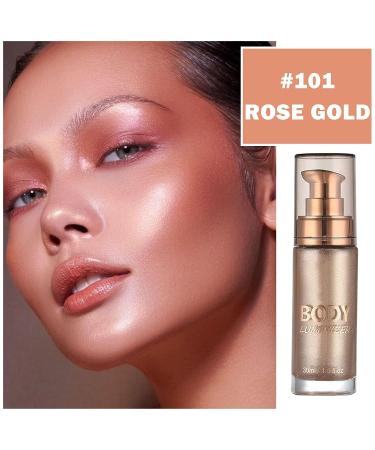 Rose Gold Body Shimmer Oil - Waterproof Liquid Highlighter for Face & Body Glow - Buy Online on GoSupps.com