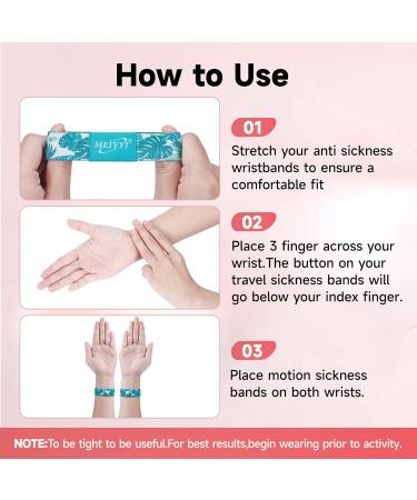 MEIYYJ Anti Sickness Wristbands for Adults - Green Leaf Pink Love (Medium) - Buy Online on GoSupps.com