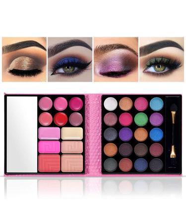 BrilliantDay 32 Colors Eyeshadow Palette & Contouring Kit | Lip Gloss & Blusher Makeup Set - International Shipping Available - Buy Online on GoSupps.com