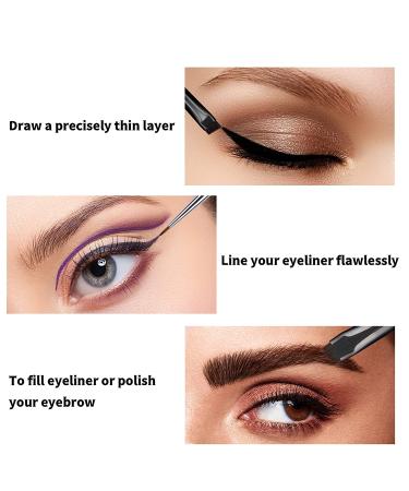 URSOBTF 6PCS Eyeliner Brush Set - Thin Slanted Flat Angled Brushes for Precision Eye Liner & Eye Brow Gel - Black - Buy Online on GoSupps.com