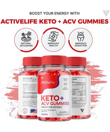 Buy (2 Pack) Activelife Keto ACV Gummies - Apple Cider Vinegar Supplement (120 Gummies) - Best for Weight Loss & Energy Boost - Buy Online on GoSupps.com