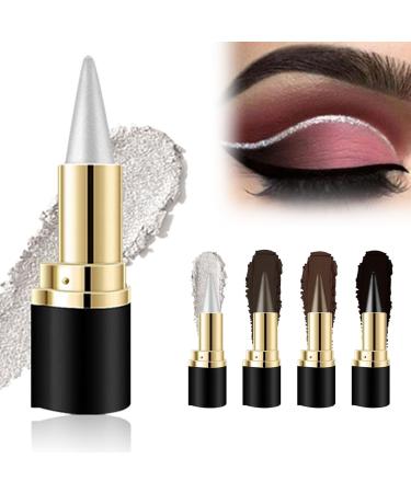 Lipstick eyeliner Long Wear Gel Eyeliner Rationalu Gel Eyeliner Rational Eye Stick Rational Eyeliner Stick Black Eyeliner Cream Waterproof Smudge Proof Liquid Eyeliner Pen Silver